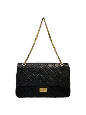 Chanel Shoulder Bag 2.55 Big Quilted Maxi Black Mademoiselle Chain Double Flap